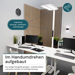 Produktbild für Stehlampe Luxula LX700195, LED, weiß, 202 cm