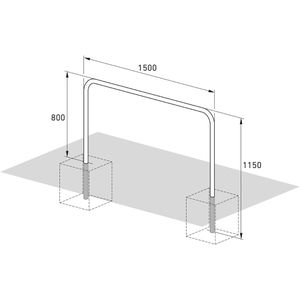 Produktbild für Fahrradständer WSM 9130, Bodenmontage