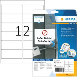 Adressetiketten Herma 10017, weiß
