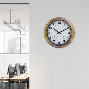 Produktbild für Wanduhr Eurotime 56450-10 outdoor, Metall, analog, Funkuhr