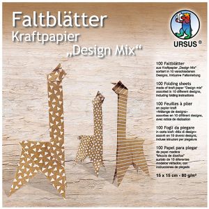 Produktbild für Faltblätter Ursus 38055599F, Design Mix, aus Kraftpapier
