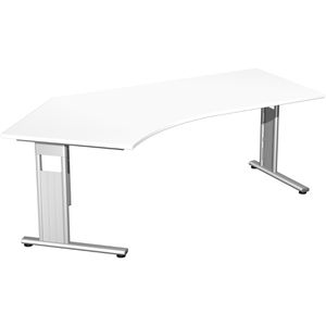 Schreibtisch Geramöbel Flex S-618315-WS, weiß / silber