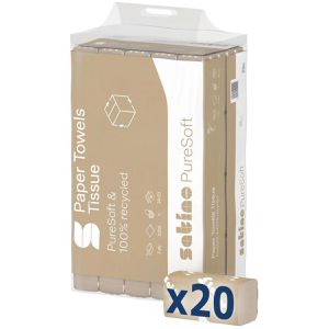 Produktbild für Papierhandtücher Satino PureSoft 277570, PT3, 2-lagig