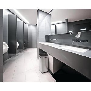 Produktbild für Mülleimer Durable 342123, No Touch, Sensor, silber