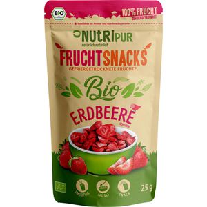 NutriPur Trockenfrüchte Erdbeerscheiben, BIO, gefriergetrocknet, 25g