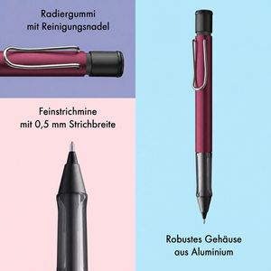 Produktbild für Druckbleistift Lamy AL-star 129 black purple violett Aluminium