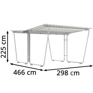 Produktbild für Fahrradunterstand WSM Siegen S27, grauweiß, aus Metall