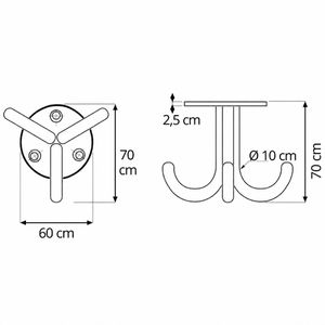 Produktbild für Garderobenhaken SO-TECH Nele III, 108406, silber