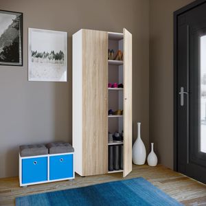 Produktbild für Schuhschrank VCM Vandol l, weiß / sonoma eiche