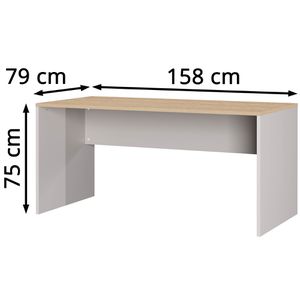 Produktbild für Schreibtisch Germania Lissabon 4225, eiche / kaschmir