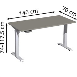 Produktbild für Schreibtisch Geramöbel Elevate Home, onyx / silber