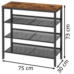 Produktbild für Schuhregal Vasagle LBS040B01, aus Metall
