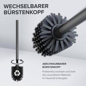 Produktbild für WC-Bürste ovimar Toilettenbürste Glittertind, gunmetal