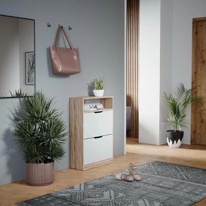 Produktbild für Schuhschrank Vicco Luca, sonoma eiche / weiß