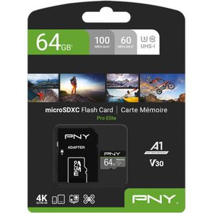 Produktbild für Micro-SD-Karte PNY PRO Elite, 64GB