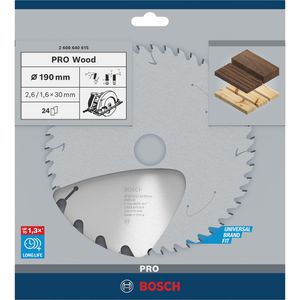 Produktbild für Kreissägeblatt Bosch PRO Wood, 2608640615