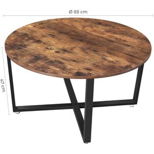 Produktbild für Couchtisch Vasagle LCT88X, aus Holz / Metall, vintage braun