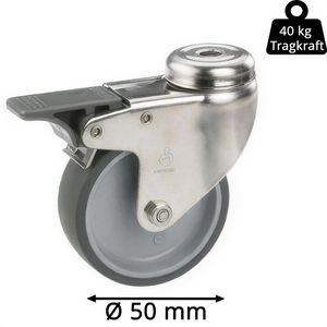 Produktbild für Apparaterolle Dörner+Helmer 774160, mit Rückenloch