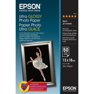 Produktbild für Fotopapier Epson S041944 Ultra Glossy, für Inkjet, 13 x 18cm