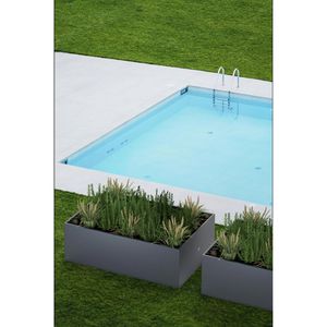 Produktbild für Pflanzkasten Herstera Cube Low XL anthrazit