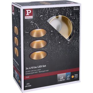 Produktbild für LED-Einbaustrahler Paulmann Cole Coin, warmweiß