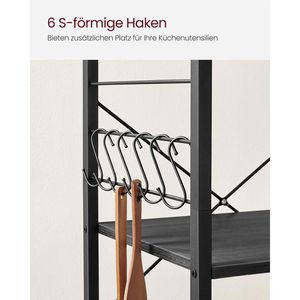 Produktbild für Küchenwagen Vasagle KKS060B42, schwarz