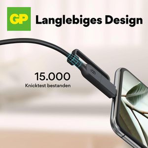 Produktbild für Ladekabel GP Batteries GPCBCXBPBKUSB964, 1,5m