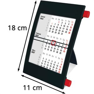Produktbild für Tischkalender Zettler schwarz, Aufstellkalender