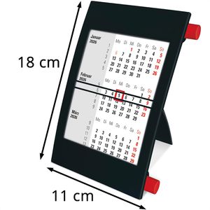 Produktbild für Tischkalender Zettler schwarz, Jahr 2026/2027