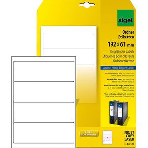 Rückenschilder Sigel LA 430, weiß