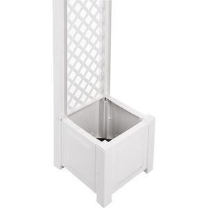 Produktbild für Rosenbogen KHW Czardas 37601, weiß, mit Pflanzkasten