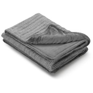 Heizdecke Medisana HB 680 Strick-Kuschelheizdecke, grau