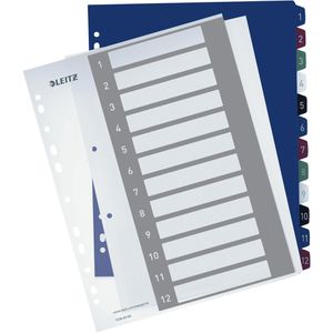 Register Leitz 1238 Style, A4 Überbreite, 1-12