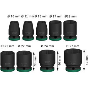 Produktbild für Steckschlüssel Bosch PRO Impact Socket, 9-teilig