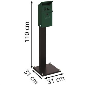 Produktbild für Aschenbecher VAR WH41, 12086, für Outdoor, mit Dach