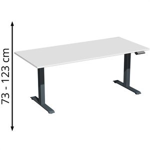 Schreibtisch Geramöbel Elevate Basic, lichtgrau / anthrazit