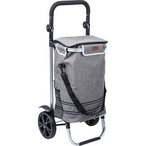 Produktbild für Einkaufstrolley Monzana 108230, grau, klappbar