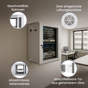 Produktbild für Netzwerkschrank Extralink Standard, EX.16897, 19 Zoll