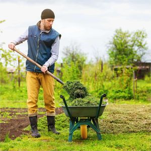 Produktbild für Schubkarrenrad Arebos 4.80/4.00-8, pannensicher Vollgummi