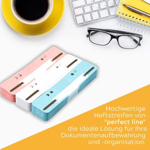 Produktbild für Heftstreifen perfect-line 34 x 150mm, farbig sortiert