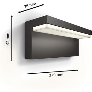 Produktbild für Wandleuchte Philips Bustan, aus Aluminium, für außen (IP44)