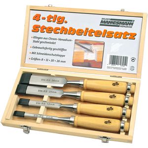 Stechbeitel BrüderMannesmann M66104, 4-teiliges Set