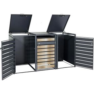 Produktbild für Mülltonnenbox Mendler HWC-J81, Metall