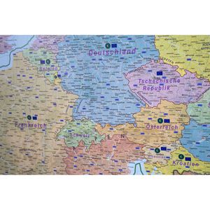 Produktbild für Europakarte GeoMetro Verwaltungskarte, rahmenlos