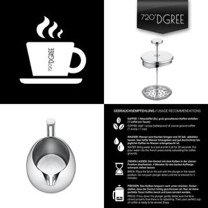 Produktbild für Kaffeebereiter 720DGREE French Sunrise silber