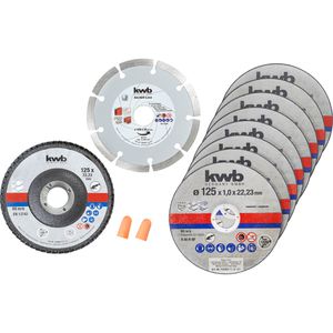 Trennscheibe kwb Starter-Set 712042, Bohrungs-Ø 22,23 mm