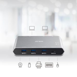 Produktbild für USB-Switch Aten US3342, mit Fernbedienung, USB 3.1, für 2 PC