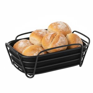 Produktbild für Brotkorb Blomus Delara L 63872, aus Stahl / Stoff