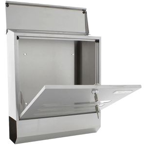 Produktbild für Briefkasten Rottner Jubilee Mailbox Inox, silber aus Edelstahl