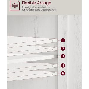 Produktbild für Küchenschrank Vasagle BBK341W02, weiß, (BxH) 80 x 80 cm